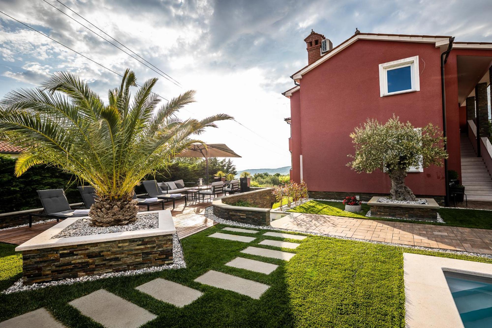 Villa Sunset Pool & Spa Apartments Zgornje Skofije Стая снимка